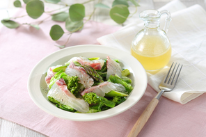 生茶ドレッシング 鯛と春野菜のマリネ